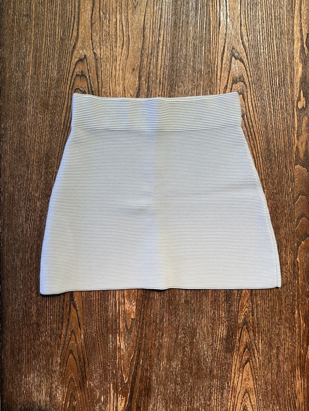 Theory Light Blue Ribbed Holleen Mini Skirt - Picture 2 of 6